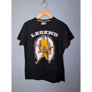 Seven Souls Mens Legend Basketball Graphic T-Shirt Black Yellow Size L